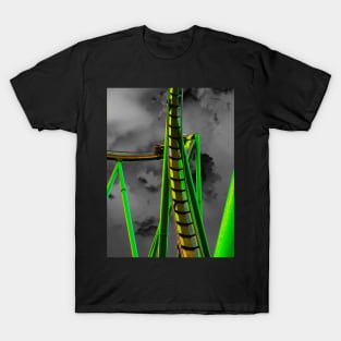 Neon Roller Coaster Photography T-Shirt